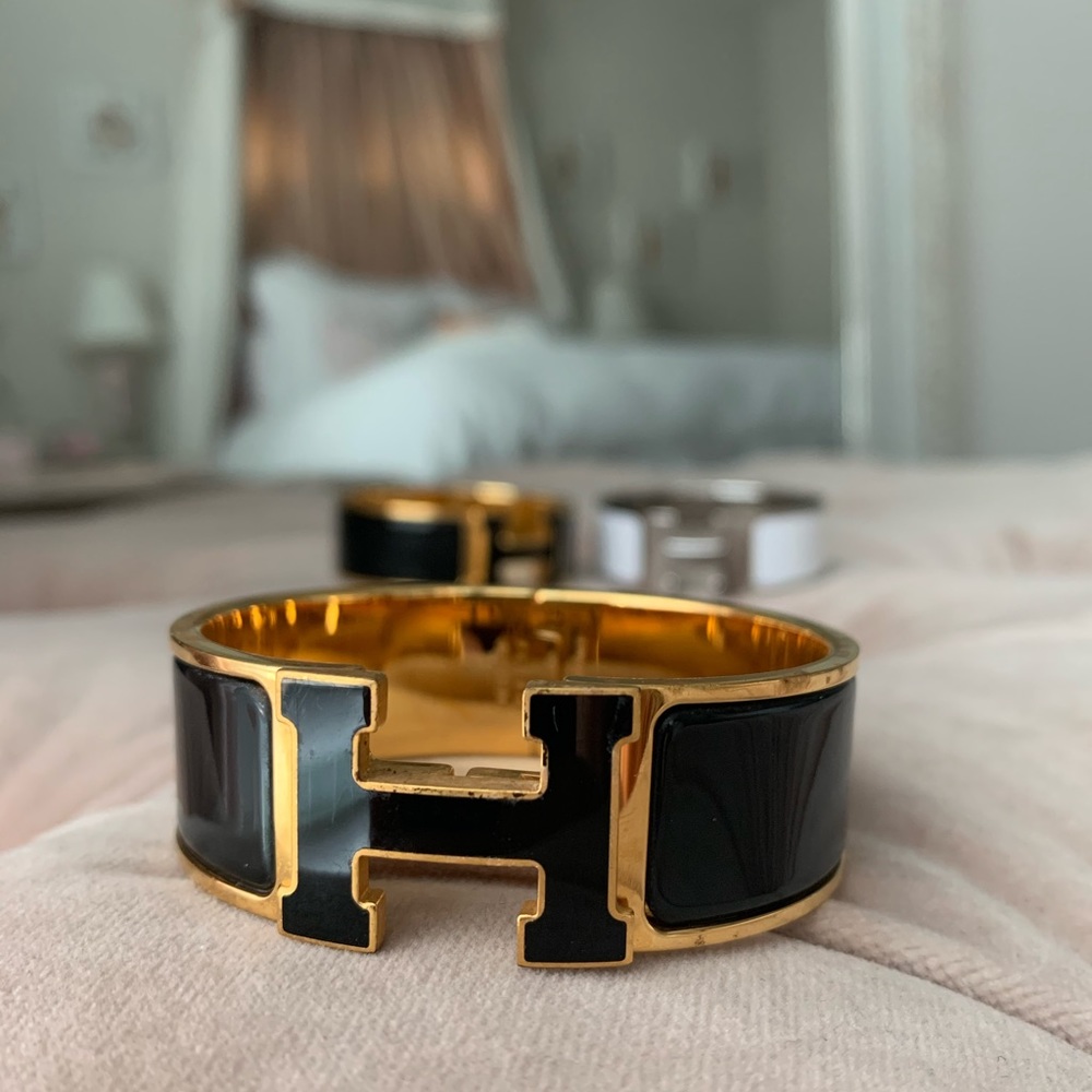 Clic Clac H Bracelet - Black on Black